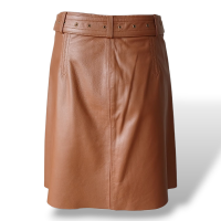 Saia NK Couro Marrom com Cinto-40