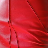 Saia Patricia Motta Couro Vermelho - 36 Saia Patricia Motta Couro Vermelho - 36