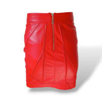 Saia Patricia Motta Couro Vermelho - 36 Saia Patricia Motta Couro Vermelho - 36
