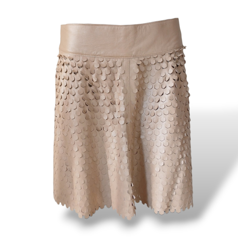 Mini Saia Patricia Motta Bege - 40