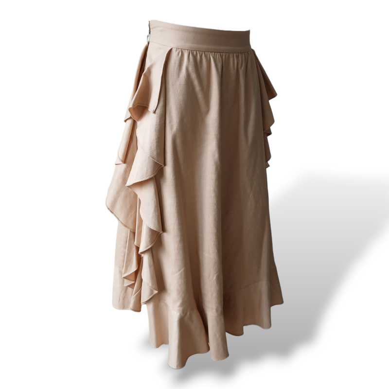 Saia Paula Raia Bege - 36 