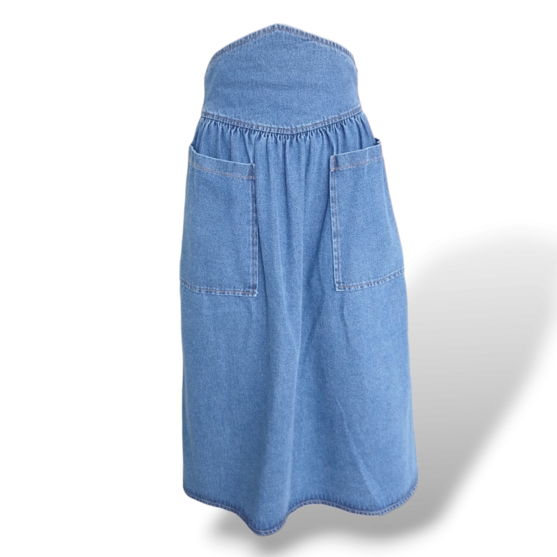 Saia Paula Raia Jeans Azul - 38