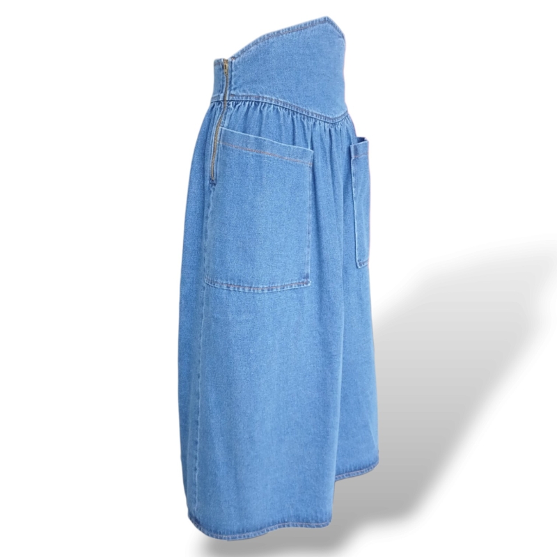 Saia Paula Raia Jeans Azul - 38