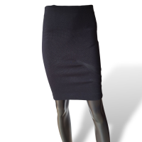 Saia Emilio Pucci Preta Reta com Detalhe em Tule-36 Saia Emilio Pucci Preta Reta com Detalhe em Tule-36
