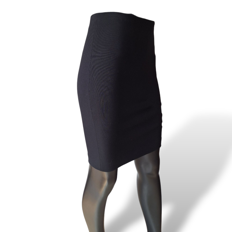 Saia Emilio Pucci Preta Reta com Detalhe em Tule-36 Saia Emilio Pucci Preta Reta com Detalhe em Tule-36
