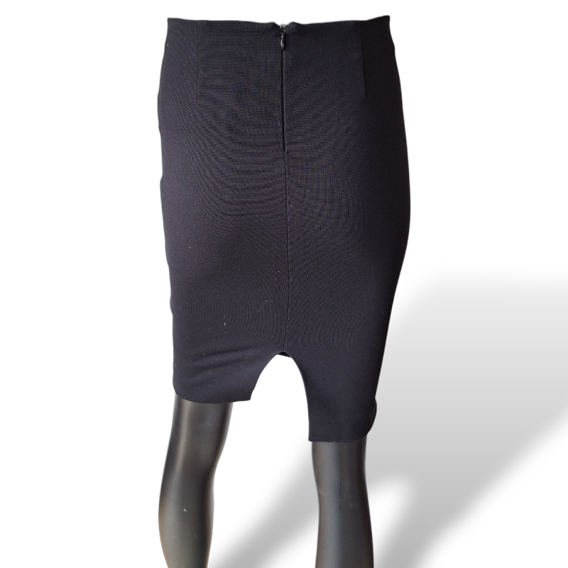 Saia Emilio Pucci Preta Reta com Detalhe em Tule-36