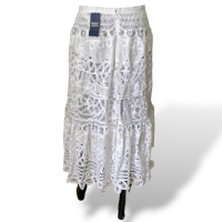 Saia Polo Ralph Lauren Renda Branca-40 Saia Polo Ralph Lauren Renda Branca-40