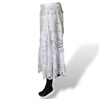 Saia Polo Ralph Lauren Renda Branca-40 Saia Polo Ralph Lauren Renda Branca-40