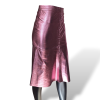 Saia Renatta Gomes Metalizada Rosa-PP