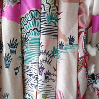 Saia Valentino Plissada Estampada - 38 