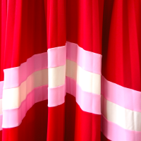 Saia Valentino Plissada Vermelha - P 