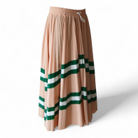 Saia Valentino Plissada Bege - P 