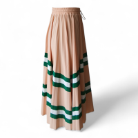 Saia Valentino Plissada Bege - P 