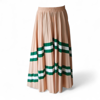 Saia Valentino Plissada Bege - P 