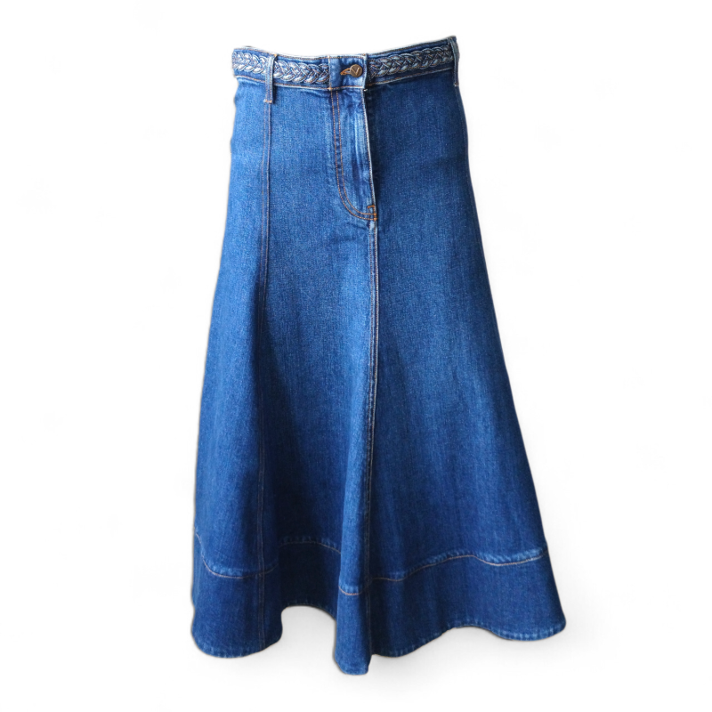 Saia Valentino Tecido Jeans - 38 