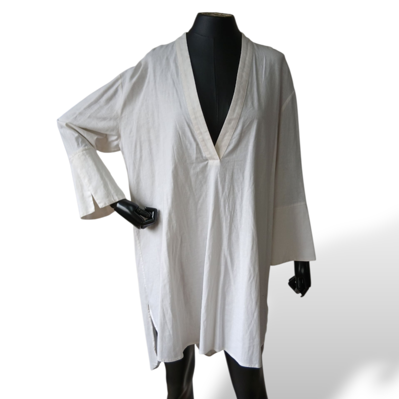 Saída de Praia Adriana Degreas Linho Lisa Branca-M