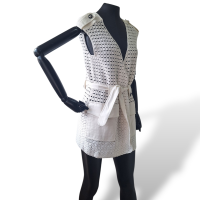 Saida De Praia Tory Burch Croche Branco-P