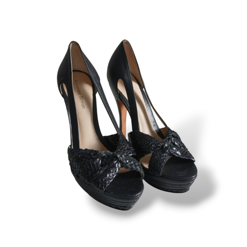 Sandália Alexandre Birman Texturizada Preta - 35 