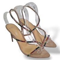 Sandália Alexandre Birman Nude com Pedras Coloridas - 37