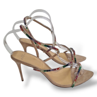 Sandália Alexandre Birman Nude com Pedras Coloridas - 37
