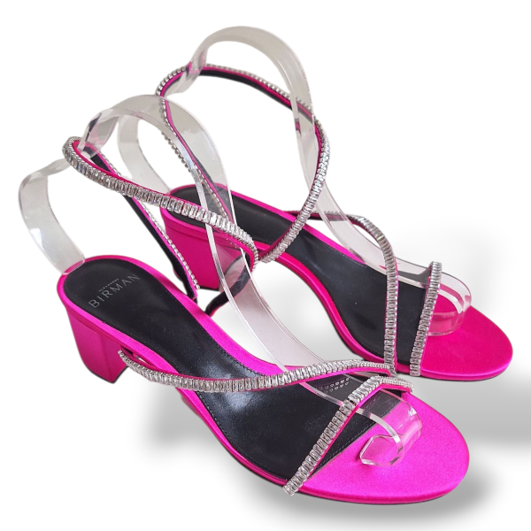 Sandália Alexandre Birman Pink em Cetim com Strass-35