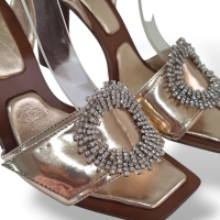 Sandália Alexandre Birman Dourada com Strass-35