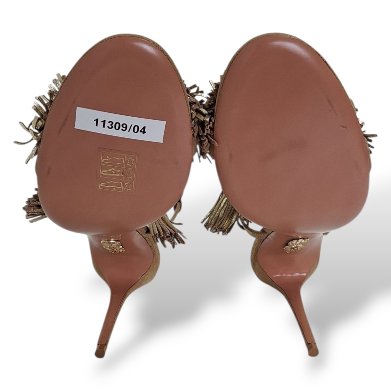 Sandália Aquazzura Dourada - 38 Sandália Aquazzura Dourada - 38