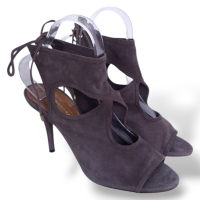 Sandália Aquazzura Cinza Camurça-35
