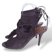 Sandália Aquazzura Cinza Camurça-35