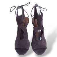 Sandália Aquazzura Cinza Camurça-35