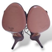 Sandália Aquazzura Cinza Camurça-35