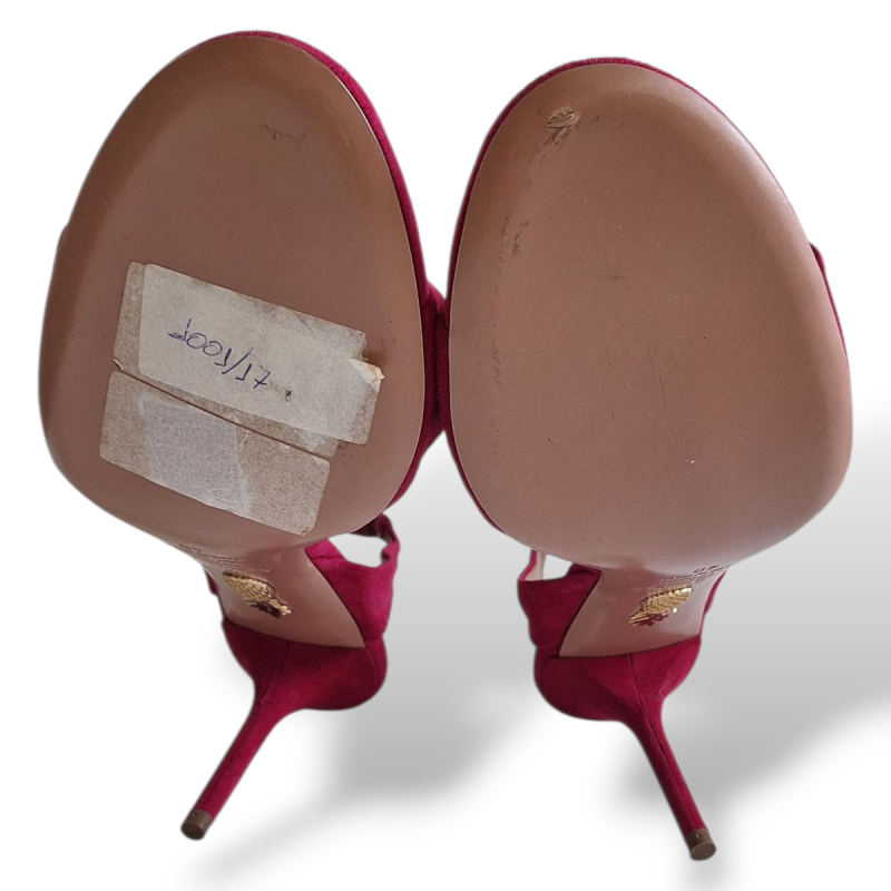 Sandália Aquazzura Suede Rosa-38