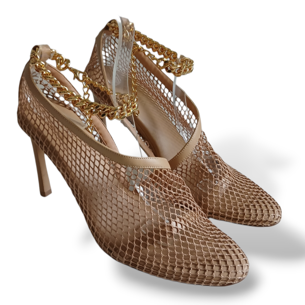 Sandália Bottega Veneta em Tela Bege-38