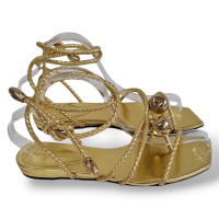 Sandália Bottega Veneta Adam Dourada - 37