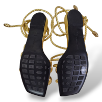 Sandália Bottega Veneta Adam Dourada - 37