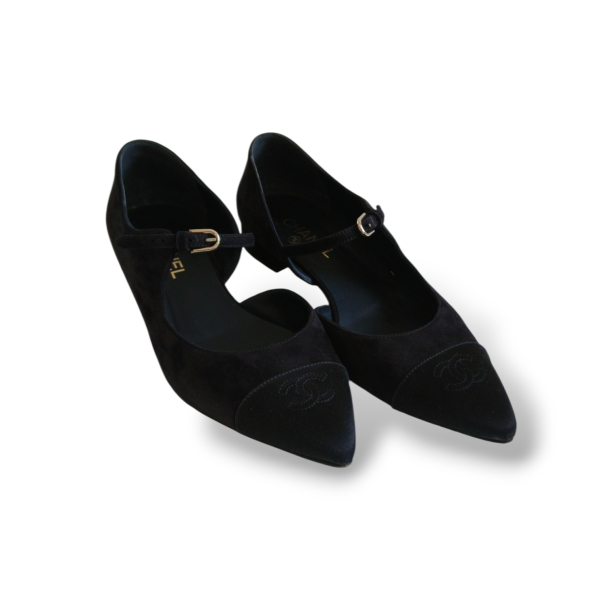 Sapatilha Mary Jane Chanel Suede Preto - 38