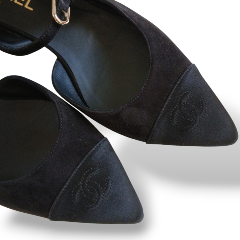 Sapatilha Mary Jane Chanel Suede Preto - 38