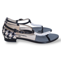 Rasteira Chanel Pied de Poule - 35