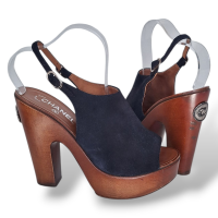 Tamanco Chanel Suede Preto - 38
