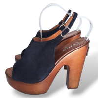 Tamanco Chanel Suede Preto - 38