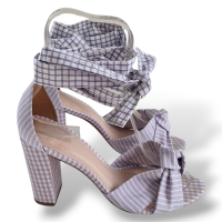 Sandália Framed Xadrez Lilás-36