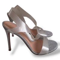 Sandália Gianvito Rossi Prateada em Silicone-35
