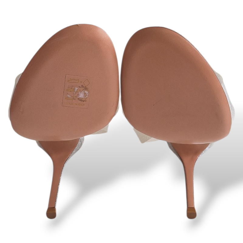 Sandália Gianvito Rossi Prateada em Silicone-35