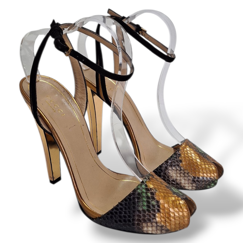 Sandália Gucci Python Colorida-37 Sandália Gucci Python Colorida-37