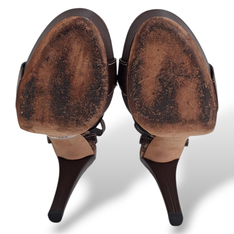 Sandália Gucci Plataforma Marrom Café - 36