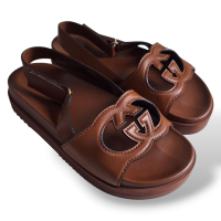 Papete Gucci GG Couro Caramelo - 38