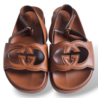 Papete Gucci GG Couro Caramelo - 38