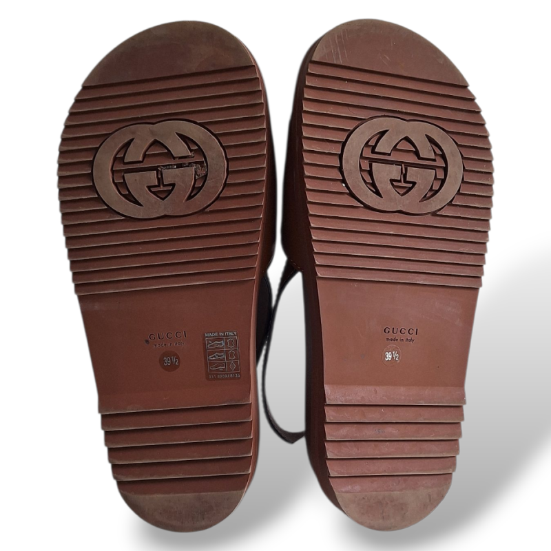 Papete Gucci GG Couro Caramelo - 38