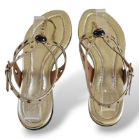 Rasteira Gucci GG e Ilhós Dourada-38 Rasteira Gucci GG e Ilhós Dourada-38