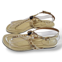 Rasteira Gucci GG e Ilhós Dourada-38 Rasteira Gucci GG e Ilhós Dourada-38